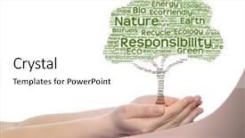  Presentation with green energy - Cool new slide deck with bioinfo - concept or conceptual green text backdrop and a  colored foreground