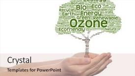  Presentation with green energy - Cool new slides with bioinfo - concept or conceptual green text backdrop and a  colored foreground