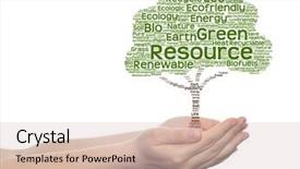  Presentation with green energy - Audience pleasing presentation theme consisting of bioinfo - concept or conceptual green text backdrop and a  colored foreground