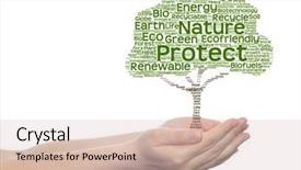  Presentation with green energy - Theme having bioinfo - concept or conceptual green text background and a  colored foreground
