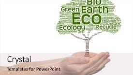  Presentation with green energy - PPT theme having bioinfo - concept or conceptual green text background and a  colored foreground