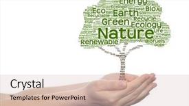  Presentation with green energy - Slides consisting of bioinfo - concept or conceptual green text background and a  colored foreground