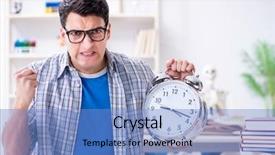  Presentation with medical student - Beautiful slide set featuring biological clock - medical student preparing for exams backdrop and a  colored foreground