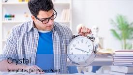 Presentation with medical student - Presentation with biological clock - medical student preparing for exams background and a  colored foreground