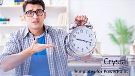  Presentation with medical student - Beautiful PPT layouts featuring biological clock - medical student preparing for exams backdrop and a  colored foreground