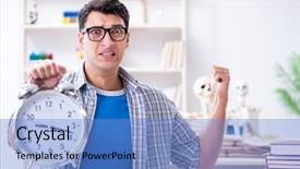  Presentation with medical student - Colorful PPT layouts enhanced with biological clock - medical student preparing for exams backdrop and a  colored foreground