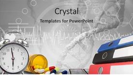  Presentation with dna barcoding - Colorful PPT layouts enhanced with biological clock - supplies against view of dna backdrop and a light gray colored foreground