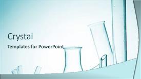  Presentation with laboratory equipment - Presentation theme having biological separation - chemistry laboratory equipment test tubes background and a sky blue colored foreground
