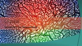  Presentation with electron microscope - Colorful presentation theme enhanced with biological-texture-microscopic-brain-neural backdrop and a red colored foreground