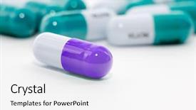  Presentation with everyone - Presentation design enhanced with biological therapy - here are pills that everyone background and a white colored foreground