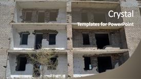  Presentation with central asia - Beautiful slide set featuring biological warfare - abandoned soviet military base backdrop and a gray colored foreground