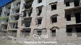  Presentation with central asia - Amazing presentation theme having biological warfare - abandoned soviet military base backdrop and a gray colored foreground