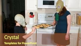  Presentation with biological warfare - Theme enhanced with biological warfare - mother and son enjoy hot background and a tawny brown colored foreground