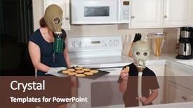  Presentation with peanut butter - Colorful slide deck enhanced with biological warfare - mother and son enjoy peanut backdrop and a tawny brown colored foreground