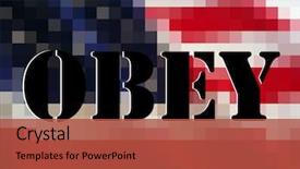  Presentation with biological warfare - Colorful presentation design enhanced with biological warfare - ominous words obey in black backdrop and a red colored foreground