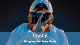  Presentation with disease infection - Presentation enhanced with biological warfare infections and disease background and a teal colored foreground