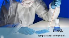  Presentation with clinical chemistry - Amazing PPT theme having biological weapons - science chemistry biology medicine backdrop and a light blue colored foreground