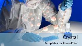  Presentation with biological weapons - Audience pleasing presentation theme consisting of biological weapons - science chemistry biology medicine backdrop and a light blue colored foreground