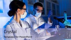  Presentation with clinical chemistry - Colorful presentation theme enhanced with biological weapons - science chemistry biology medicine backdrop and a  colored foreground