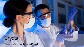  Presentation with clinical chemistry - Amazing slides having biological weapons - science chemistry biology medicine backdrop and a  colored foreground