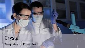  Presentation with clinical chemistry - Audience pleasing theme consisting of biological weapons - science chemistry biology medicine backdrop and a  colored foreground