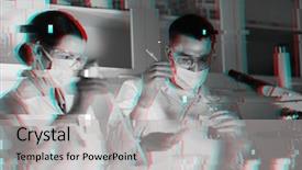  Presentation with clinical research - Cool new slides with biological weapons - science chemistry biology medicine backdrop and a light gray colored foreground