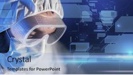  Presentation with virtual laboratory - PPT theme having biological weapons - science chemistry future technology medicine background and a teal colored foreground