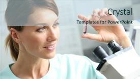  Presentation with sample - PPT theme enhanced with biologist checking on blood sample background and a  colored foreground