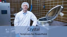  Presentation with tank storage - Cool new theme with biologist leaning against storage tank backdrop and a light blue colored foreground