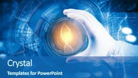  Presentation with human biology - PPT layouts with biology - close up image of human background and a ocean colored foreground