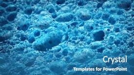  Presentation with blue design - Cool new theme with biology - macro of biological texture element backdrop and a teal colored foreground