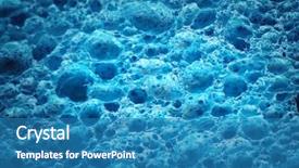  Presentation with blue design - Colorful slide deck enhanced with biology - macro of biological texture element backdrop and a teal colored foreground