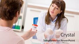  Presentation with sperm - Amazing presentation having biology - male sperm donor visiting clinic backdrop and a lemonade colored foreground