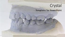  Presentation with biology - Slide set consisting of biology dental - denture background and a light gray colored foreground