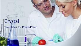  Presentation with man and woman - Amazing presentation theme having biology development organism - manand woman try to change backdrop and a sky blue colored foreground