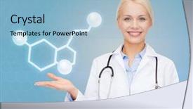  Presentation with healthcare technology - Cool new slides with biology hormonio - healthcare medicine and technology concept backdrop and a light blue colored foreground