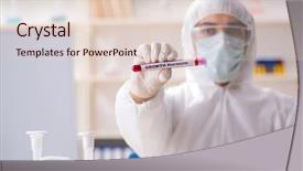  Presentation with lab rat - Slides having biology hormonio - young handsome chemist working background and a lemonade colored foreground