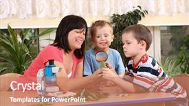  Presentation with biology - Presentation theme enhanced with biology lesson in preschool - teacher background and a  colored foreground