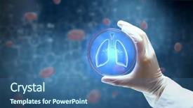  Presentation with biochemistry - Colorful slide set enhanced with biology lung - biochemistry research test backdrop and a ocean colored foreground