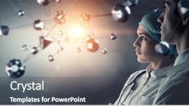  Presentation with working together - Slide deck featuring biology mutation - two interns working together mixed background and a dark gray colored foreground