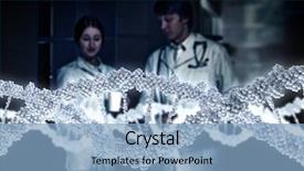  Presentation with mutation - Slides enhanced with biology mutation - two scientists in laboratory background and a light blue colored foreground