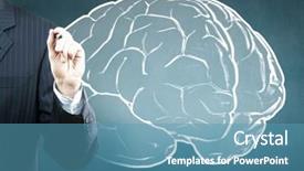  Presentation with human biology - Theme having biology neuron - close up of businessman drawing background and a teal colored foreground