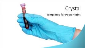  Presentation with biology - Cool new presentation theme with biology pharmaceutical - hand with a test tube backdrop and a white colored foreground