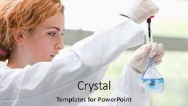  Presentation with blue drops - Amazing presentation theme having biology pharmaceutical - science student putting blue drops backdrop and a light gray colored foreground