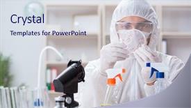  Presentation with biology - Beautiful theme featuring biology respiration - chemist testing chemical substances backdrop and a  colored foreground