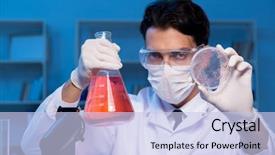  Presentation with chemistry - Cool new PPT theme with biology respiration - chemistry assistant working backdrop and a light blue colored foreground