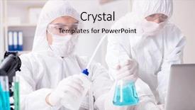  Presentation with lab on chip - Audience pleasing slides consisting of biology respiration - two chemists working backdrop and a lemonade colored foreground