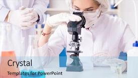  Presentation with doctor in hospital health insurance related icons healthcare person saving medical - Amazing slide deck having biology respiration - young female woman doctor backdrop and a  colored foreground