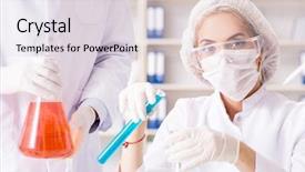  Presentation with doctor in hospital health insurance related icons healthcare person saving medical - Amazing theme having biology respiration - young female woman doctor backdrop and a light gray colored foreground