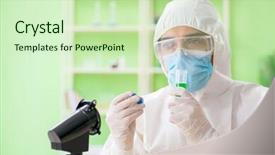  Presentation with smell - Cool new presentation with biology smell - chemist working in the lab backdrop and a  colored foreground